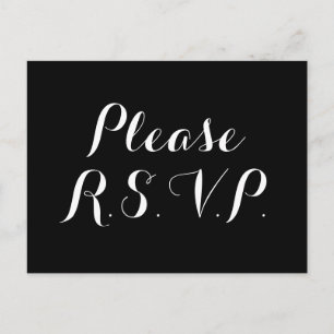 Sofisticado "Por favor R.S.V.P." Postal
