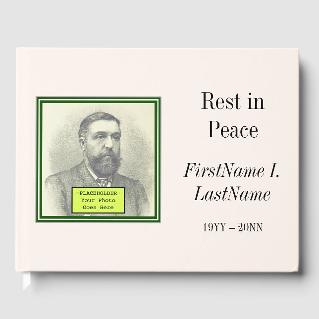 Sofisticado y conservador libro de visitas funerar (Anverso)