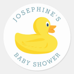 Sofisticados Pegatinas de Baby Shower del pato