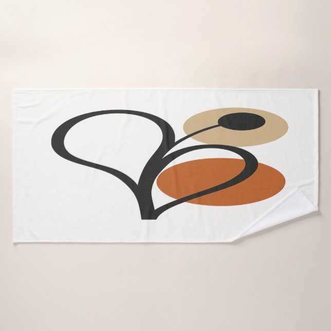 Soft Bloom Contemporary Botanical  (Toalla de baño)