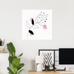 Soft Botanica – Arte de línea de hojas minimalista