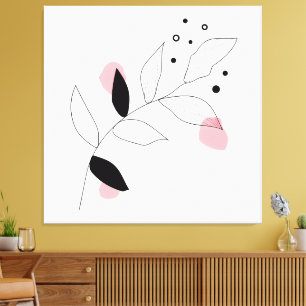 Soft Botanica – Arte de línea minimalista de hojas