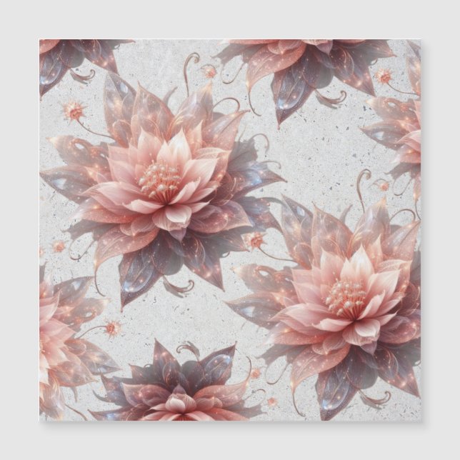 Soft Pastel Floral Magnet Card – Elegant Botanical (Anverso)
