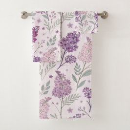 Soft Pink and Purple Lilac Floral Pattern  