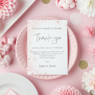 Soft Pink Cherry Blossom Boda Table gracias
