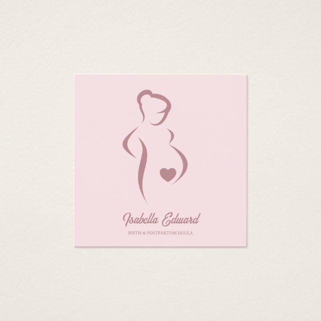 Soft Pink Maternity Doula Identity Illustration (Anverso)