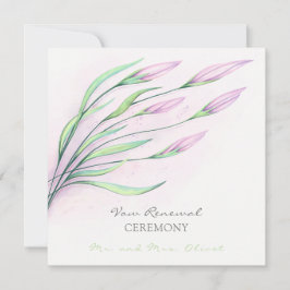 Soft Purple Lilies Vow Renewal Invitación