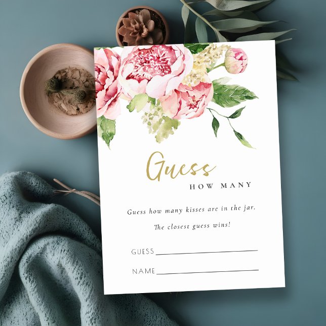 Soft Rubor Floral Peony adivina cuántas tarjetas d (Subido por el creador)