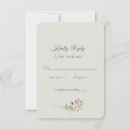 Soft Sage Botanical Wedding RSVP