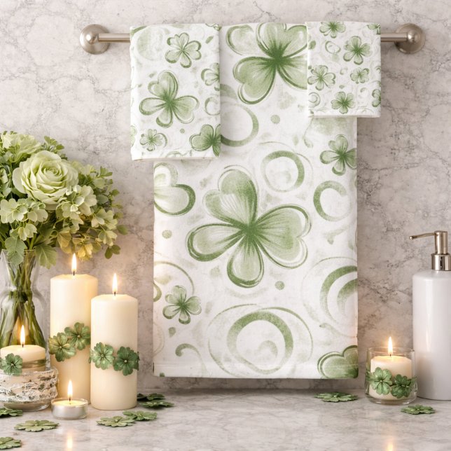 Soft Shamrock Whispers in Sage Green (Subido por el creador)
