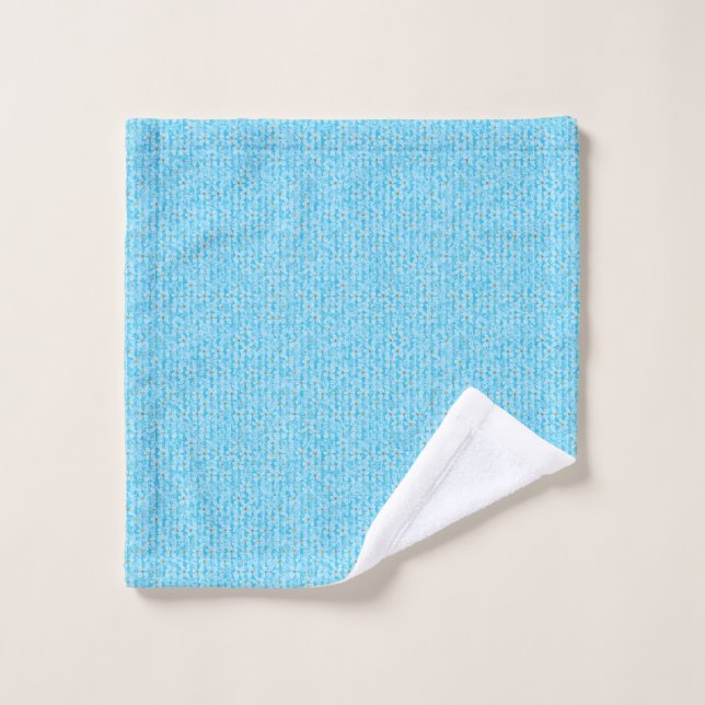 Soft Sky Blue & White Watercolor Ditsy Floral Patt (Toallita)