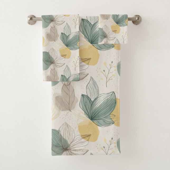 Soft Spring Botanical Towel (In situ)