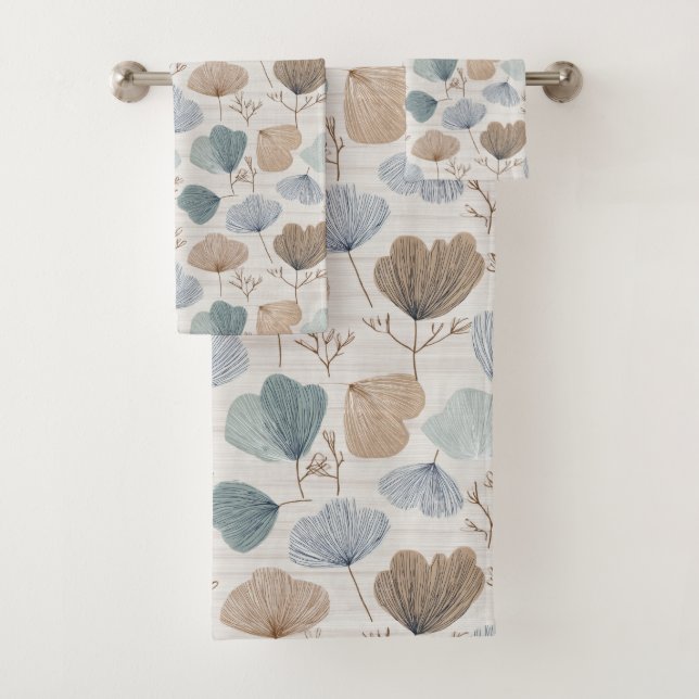 Soft Spring Botanical Towel (In situ)
