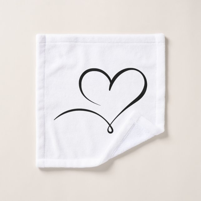 Soft Wash Cloth with Stylish Heart Mark Design (Toallita)