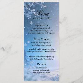 Soft Winter Daydream Wedding Menu