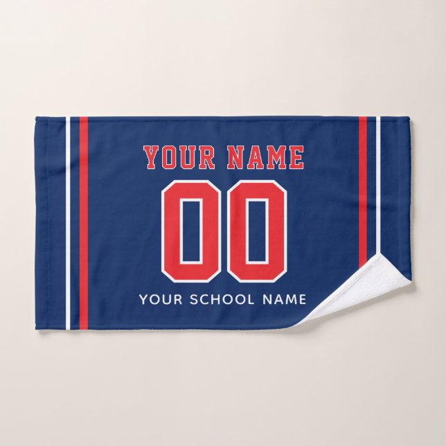 Softball Custom Jersey Number & Name, Team Gift (Toalla de mano)