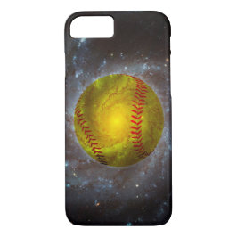 Softball en el espacio Funda único Softball iPhone