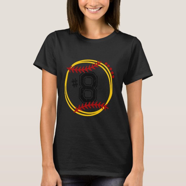 Softball Jersey 8, Softball de moda, Softball Ball (Anverso)