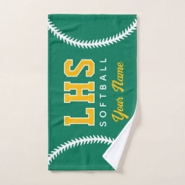 Softball Stitches Custom Sport Towel Team Initials