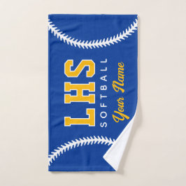Softball Stitches Custom Sport Towel Team Initials