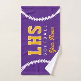 Softball Stitches Custom Sport Towel Team Initials