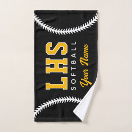 Softball Stitches Custom Sport Towel Team Initials