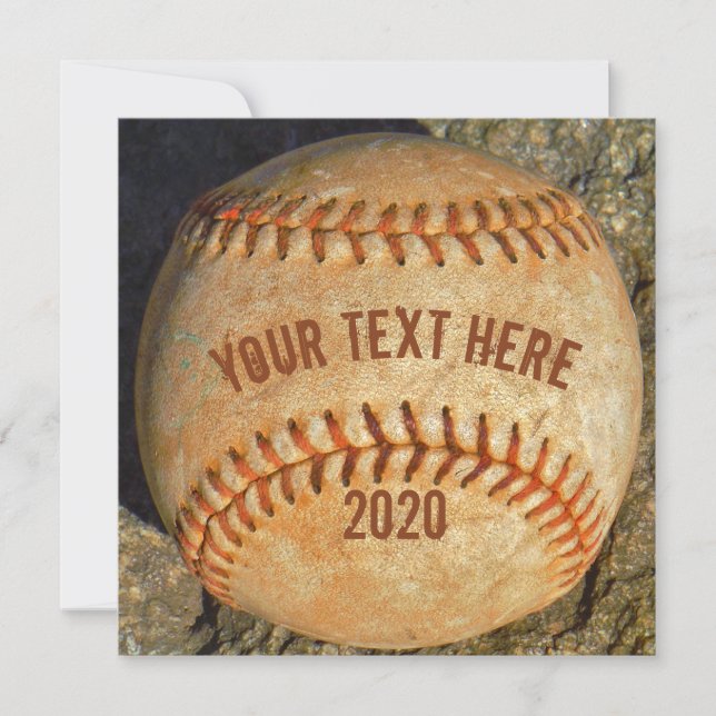 Softbol de béisbol blanco vintage (Anverso)