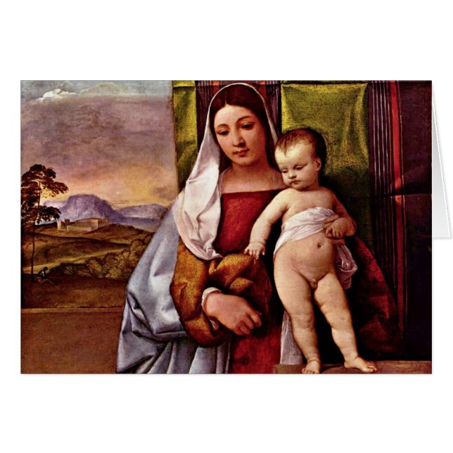 Sogen. Virgen Y Niño (Gitano Madonna) De Tizian (Anverso (Horizontal))