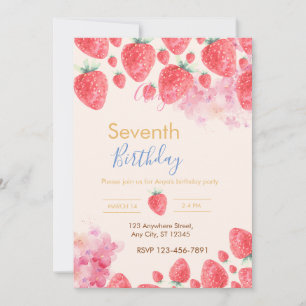 Soiree de fresa dulce: Invitación de fiesta de cum