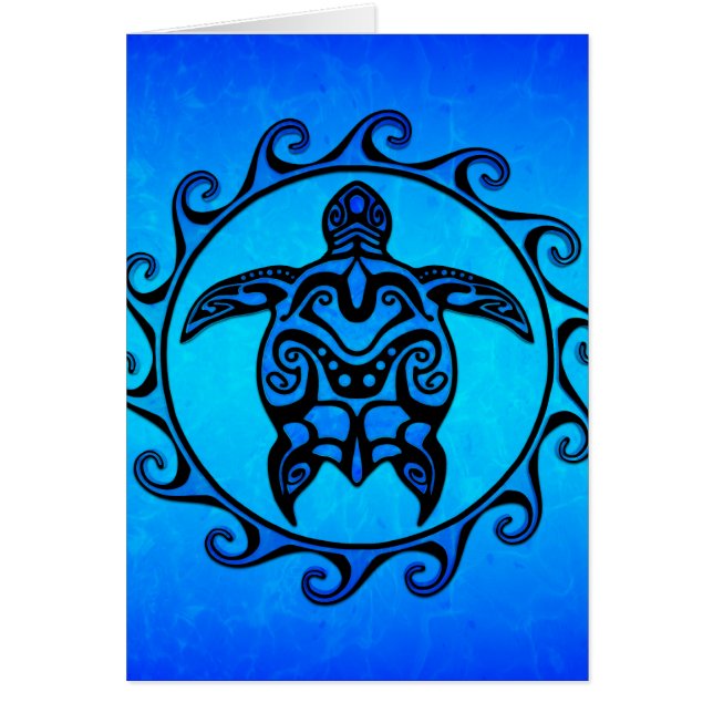 Sol azul de tortuga tribal (Frente)