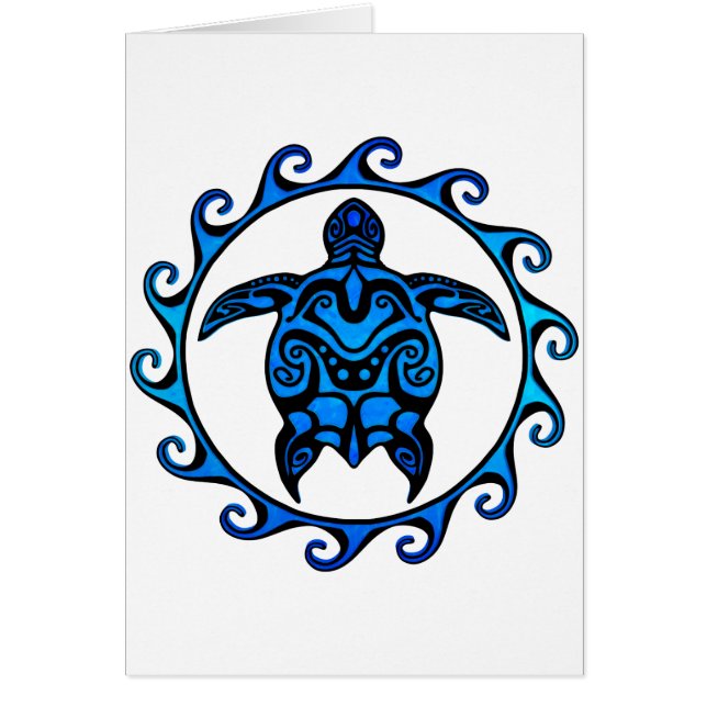 Sol azul de tortuga tribal (Frente)