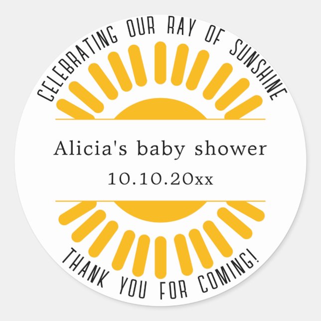 Sol Boho Personalizado Pegatina Redonda Clásica (Anverso)