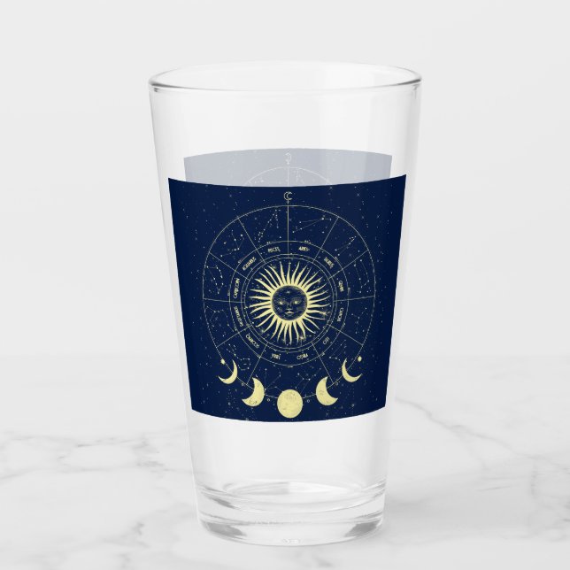 Sol Celestial Fases Lunares Zodiaco (Anverso)