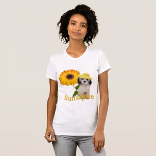 Sol de Havanese y camisetas de las margaritas