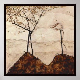Sol de Otoño y Árboles por Egon Schiele, Arte Anti