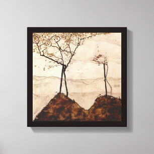 Sol de Otoño y Árboles por Egon Schiele, Arte Vint