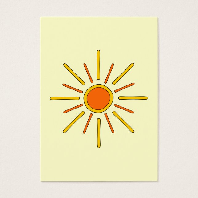 Sol de verano. Amarillo y naranja. (Frente)