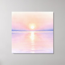 Sol en estilo acuarela - Arte de paisaje marino