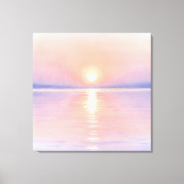 Sol en estilo acuarela - Arte de paisaje marino