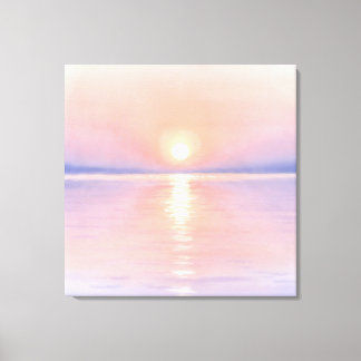 Sol en estilo acuarela - Arte de paisaje marino