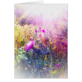 SOL EN PEQUEÑA TARJETA DE FELICITACIÓN DE LOS