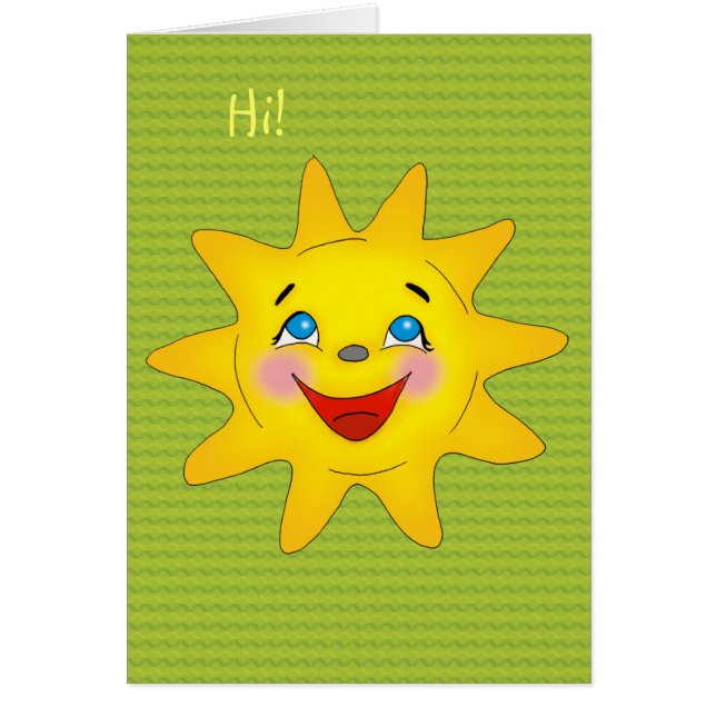 Sol feliz - plantilla de la tarjeta (Frente)