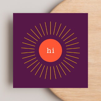 Sol gráfico Hi | Tarjetas de visita de citas