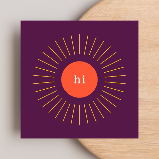 Sol gráfico Hi | Tarjetas de visita de citas (Subido por el creador)