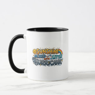 Sol mezclado con una pequeña retro taza de huracán