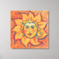 Sol sonriente, arte de fantasía de cuento de hadas