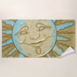 Sol sonriente de verano | Toalla de playa