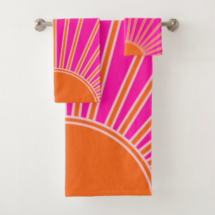Sol Sunrise Caliente Rosa Y Naranja Preppy Sunshin