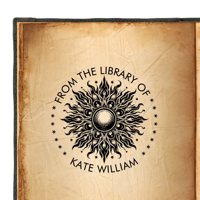 Sol vintage De la biblioteca de sello Round (Subido por el creador)