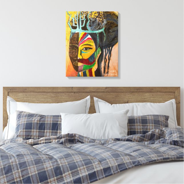 "Sol y luna haciendo amor" Imprimir en lienzo (Insitu(Dormitorio))